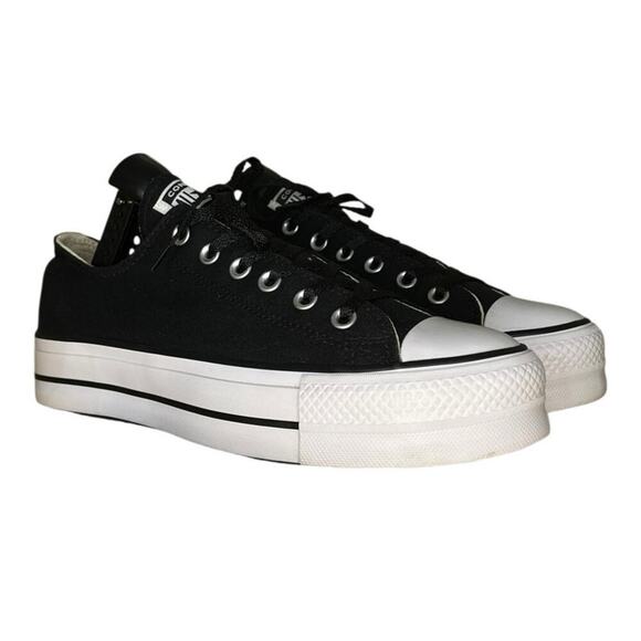 ***SOLD*** Converse All Star CTAS 70 OX Platform Sneakers Size 10 Black White - Picture 3 of 6